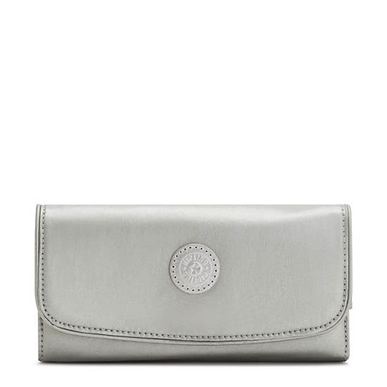 Kipling Money Land Metallic Snap Lommebok Sølv | NO 1430BE